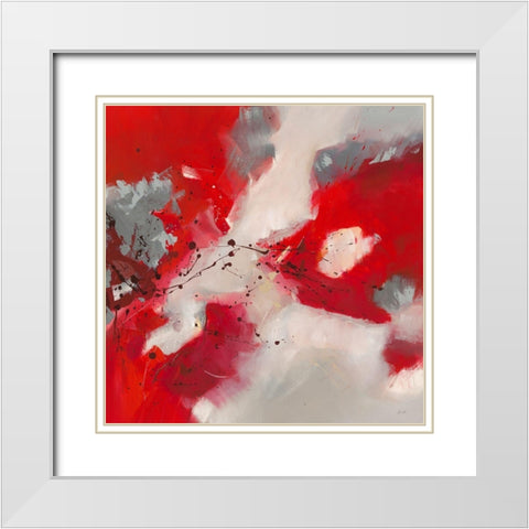 Sublimation II White Modern Wood Framed Art Print with Double Matting by Ball, Veronique