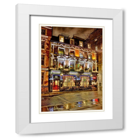 The Sherlock Holmes White Modern Wood Framed Art Print with Double Matting by Terrible, Aurelien