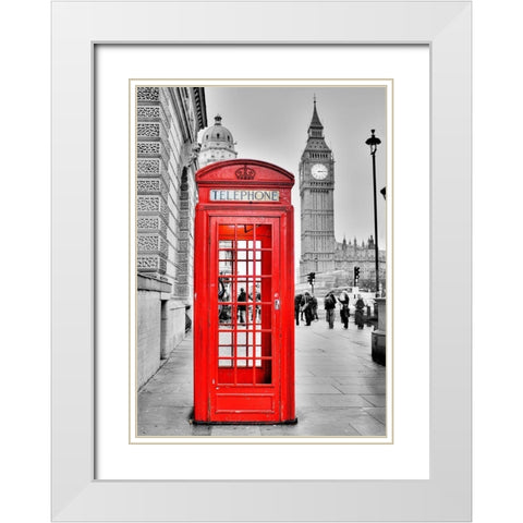 Tea Time White Modern Wood Framed Art Print with Double Matting by Terrible, Aurelien