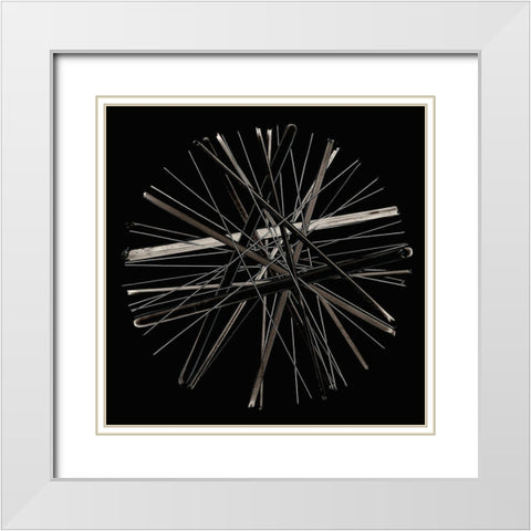 BW261109 White Modern Wood Framed Art Print with Double Matting by NADAL