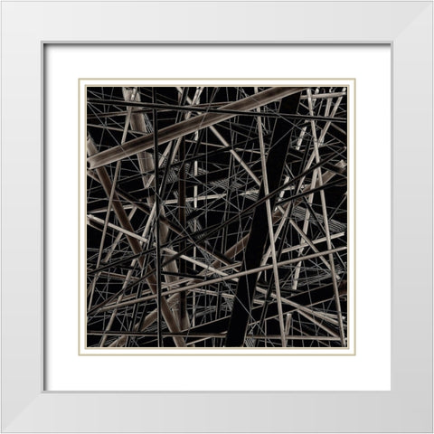 BW1330211 White Modern Wood Framed Art Print with Double Matting by NADAL