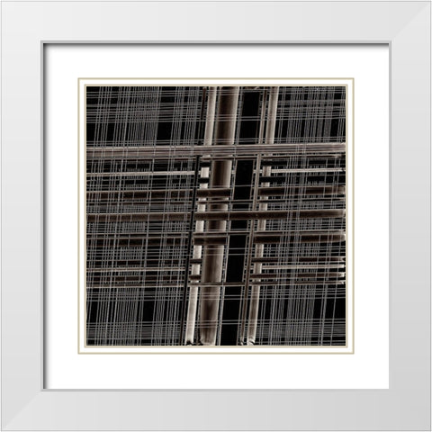 BW2520211 White Modern Wood Framed Art Print with Double Matting by NADAL