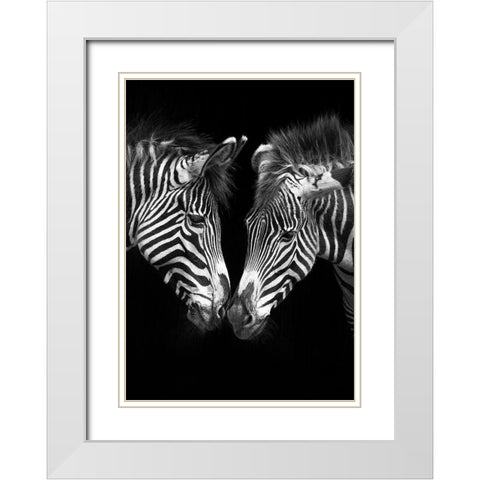 The Nearness of You White Modern Wood Framed Art Print with Double Matting by Cano, Marina