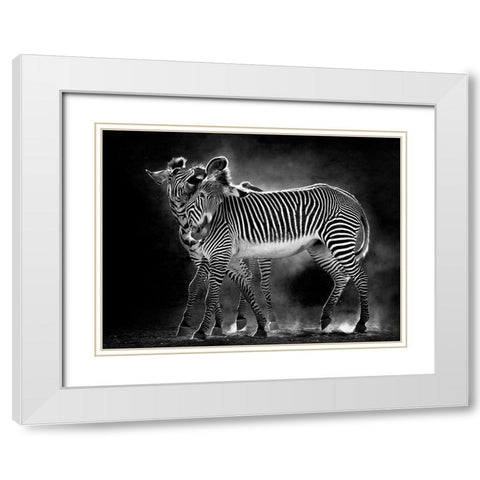 Wild Dance White Modern Wood Framed Art Print with Double Matting by Cano, Marina