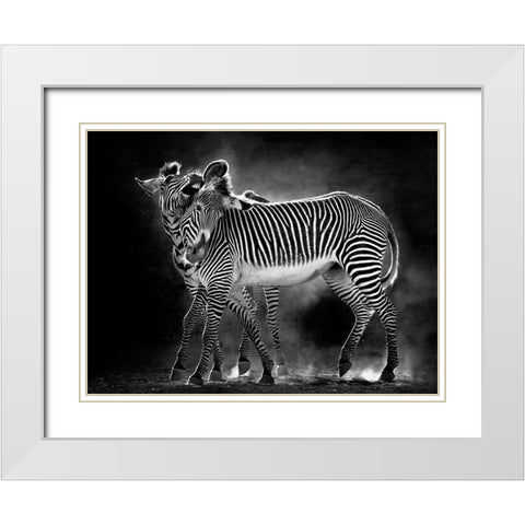 Wild Dance White Modern Wood Framed Art Print with Double Matting by Cano, Marina