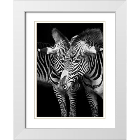 A Team with You White Modern Wood Framed Art Print with Double Matting by Cano, Marina