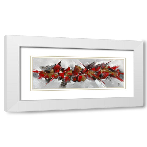 Reflex I White Modern Wood Framed Art Print with Double Matting by Jadis