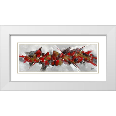 Reflex I White Modern Wood Framed Art Print with Double Matting by Jadis