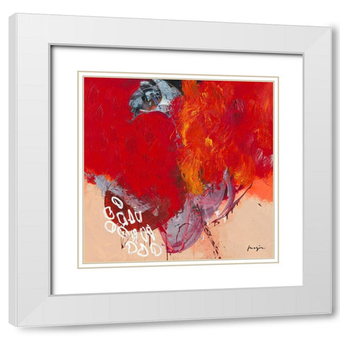 Variations abstraites XXIV White Modern Wood Framed Art Print with Double Matting by Magis, Pascal