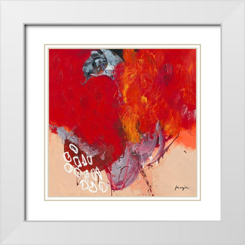 Variations abstraites XXIV White Modern Wood Framed Art Print with Double Matting by Magis, Pascal