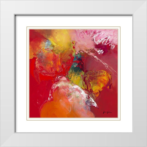 Variations abstraites XIX White Modern Wood Framed Art Print with Double Matting by Magis, Pascal