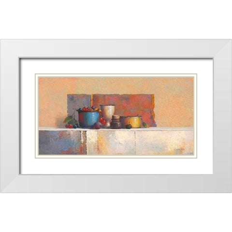 No Title IV White Modern Wood Framed Art Print with Double Matting by Dijkstra, Evert