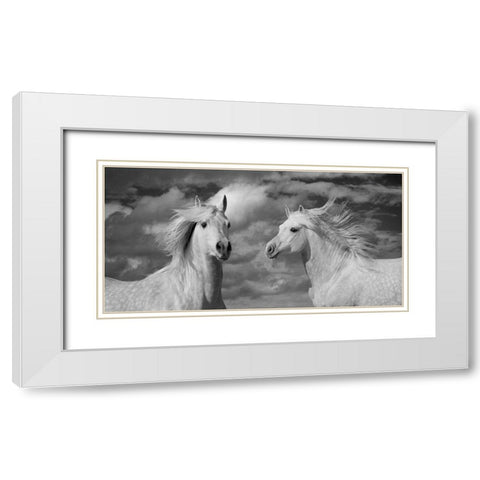 A breezy Day White Modern Wood Framed Art Print with Double Matting by Llovet, Jorge