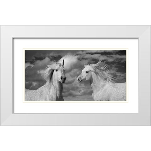 A breezy Day White Modern Wood Framed Art Print with Double Matting by Llovet, Jorge