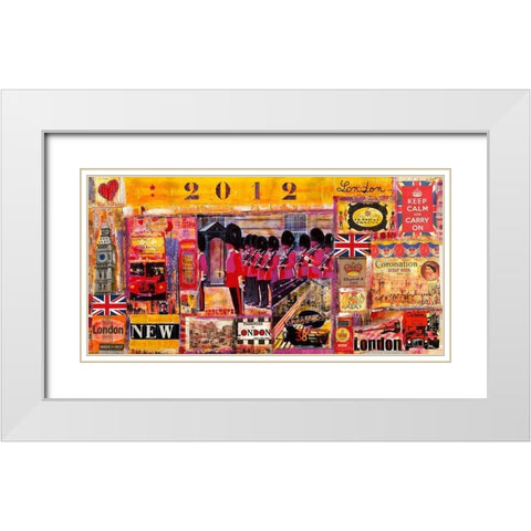 London 2012 White Modern Wood Framed Art Print with Double Matting by Candon, Frederick