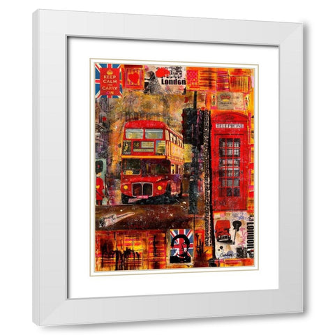 London in Winter White Modern Wood Framed Art Print with Double Matting by Candon, Frederick