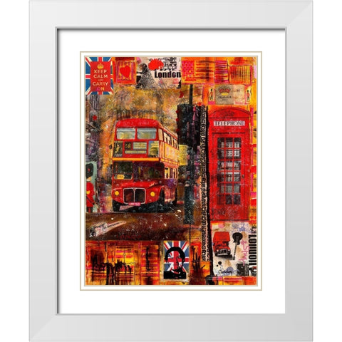 London in Winter White Modern Wood Framed Art Print with Double Matting by Candon, Frederick