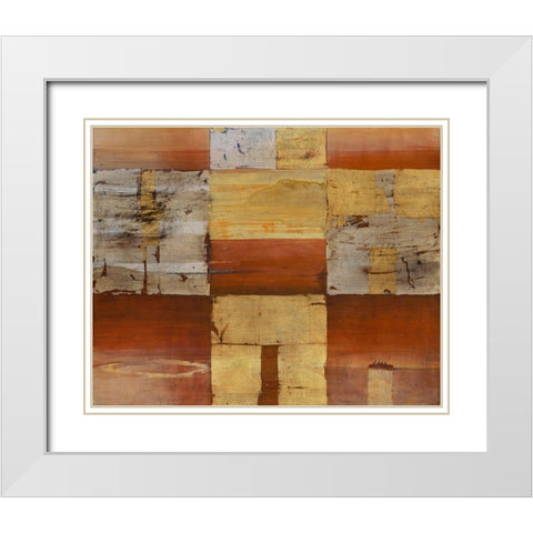 Deep Horizon White Modern Wood Framed Art Print with Double Matting by Richter-Armgart, Rose