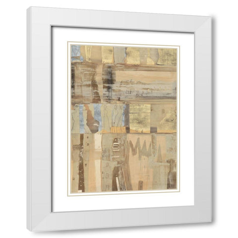 Thales White Modern Wood Framed Art Print with Double Matting by Richter-Armgart, Rose