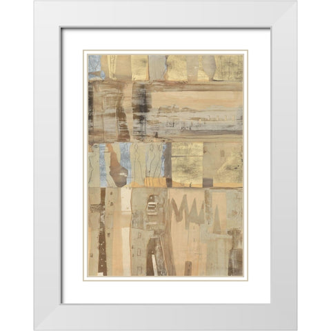 Thales White Modern Wood Framed Art Print with Double Matting by Richter-Armgart, Rose