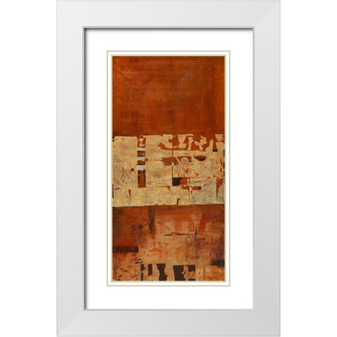 Durham White Modern Wood Framed Art Print with Double Matting by Richter-Armgart, Rose