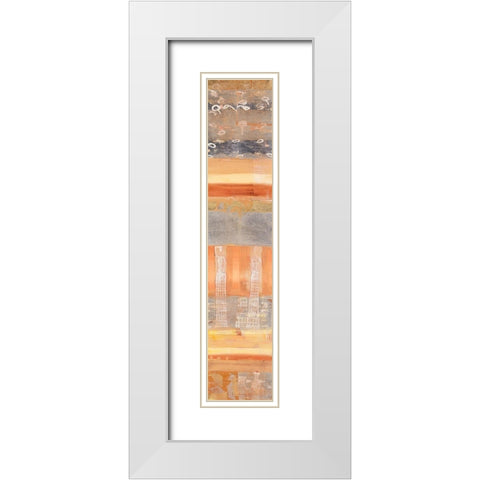 Arabesque White Modern Wood Framed Art Print with Double Matting by Richter-Armgart, Rose