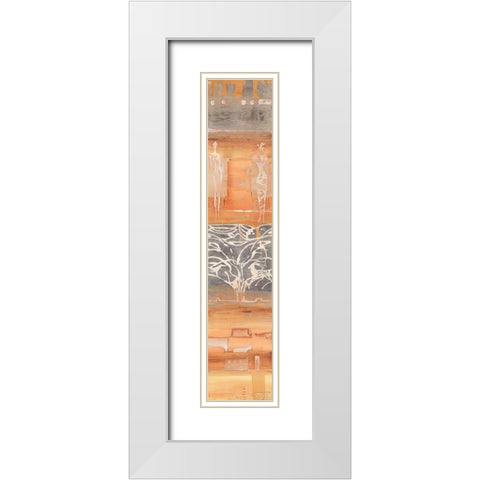 Kazem White Modern Wood Framed Art Print with Double Matting by Richter-Armgart, Rose