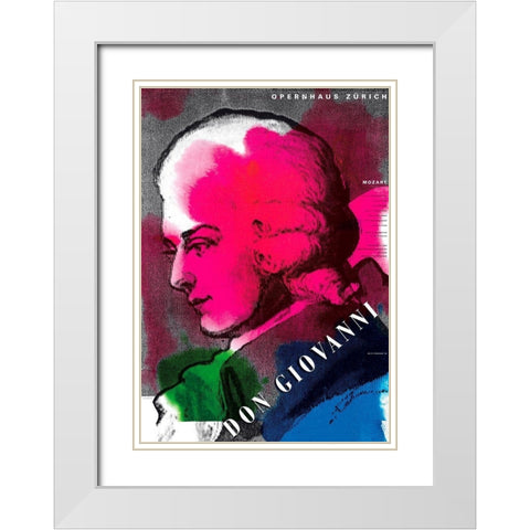 Don Giovanni White Modern Wood Framed Art Print with Double Matting by Geissbuhler, K. Domenic