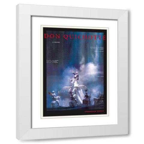 Don Quichotte White Modern Wood Framed Art Print with Double Matting by Geissbuhler, K. Domenic