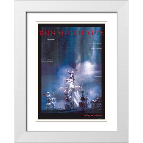 Don Quichotte White Modern Wood Framed Art Print with Double Matting by Geissbuhler, K. Domenic