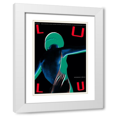 Lulu White Modern Wood Framed Art Print with Double Matting by Geissbuhler, K. Domenic