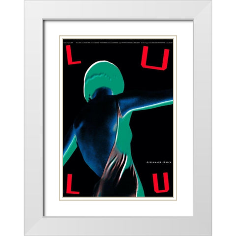 Lulu White Modern Wood Framed Art Print with Double Matting by Geissbuhler, K. Domenic