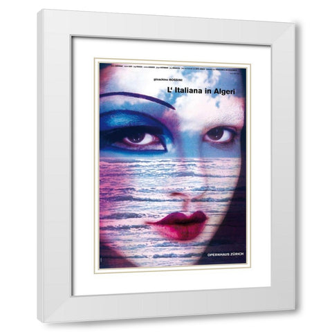 L Italiana in Algeri White Modern Wood Framed Art Print with Double Matting by Geissbuhler, K. Domenic