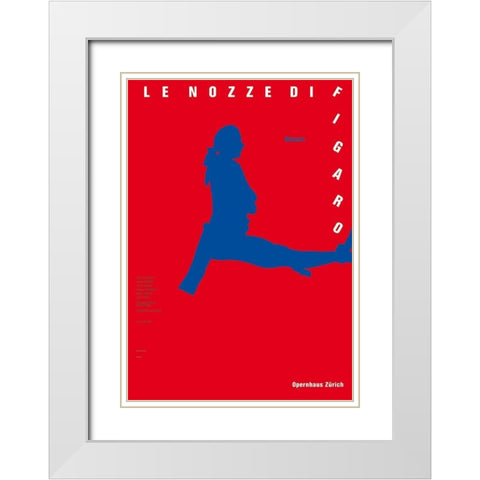 Le nozze di Figaro White Modern Wood Framed Art Print with Double Matting by Geissbuhler, K. Domenic