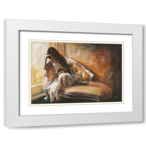 Relacher White Modern Wood Framed Art Print with Double Matting by van den Bogerd, Escha