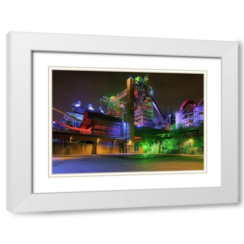 Landschaftspark Duisburg White Modern Wood Framed Art Print with Double Matting by Fischer, Rolf