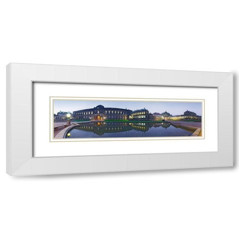 Zwinger Dresden Abendstimmung White Modern Wood Framed Art Print with Double Matting by Fischer, Rolf