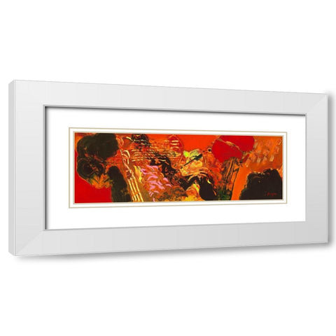 Variations abstraites XXII White Modern Wood Framed Art Print with Double Matting by Magis, Pascal