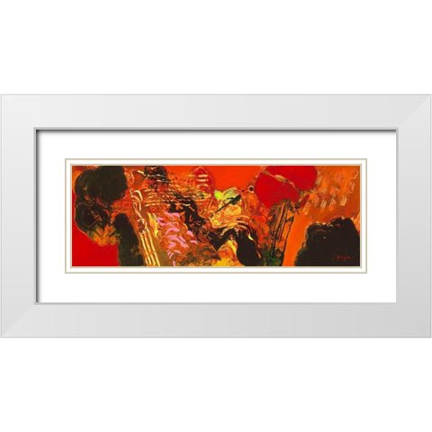 Variations abstraites XXII White Modern Wood Framed Art Print with Double Matting by Magis, Pascal