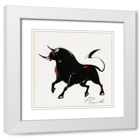 Veronica XIX White Modern Wood Framed Art Print with Double Matting by Panasenko, Inna