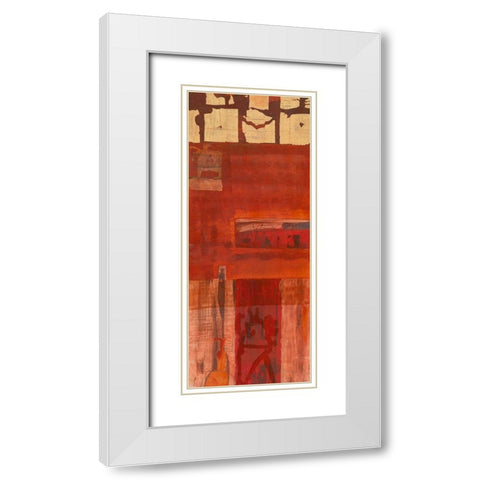 Massai White Modern Wood Framed Art Print with Double Matting by Richter-Armgart, Rose