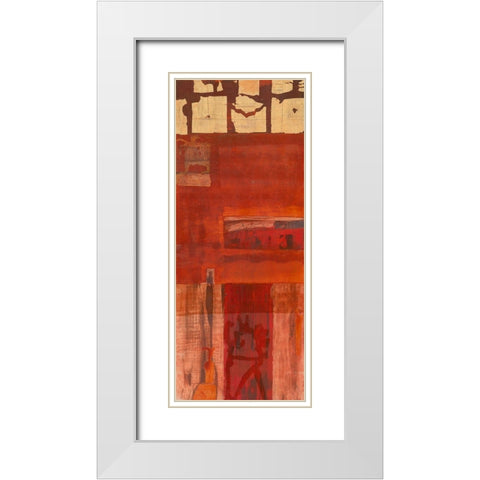 Massai White Modern Wood Framed Art Print with Double Matting by Richter-Armgart, Rose