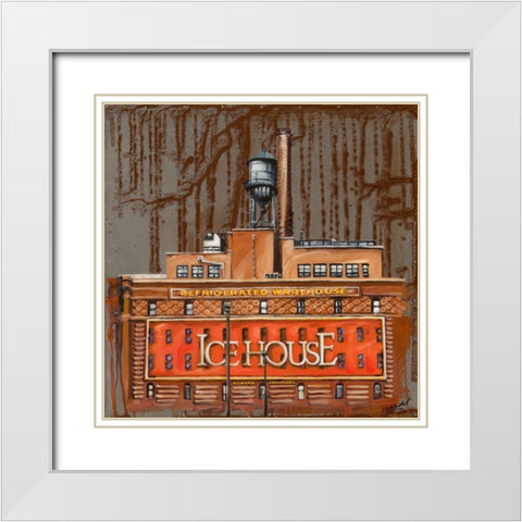 Ice House White Modern Wood Framed Art Print with Double Matting by Blondel, Sandrine