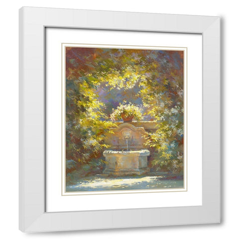 Fraicheur au Baux de Provence White Modern Wood Framed Art Print with Double Matting by Messely, Johan