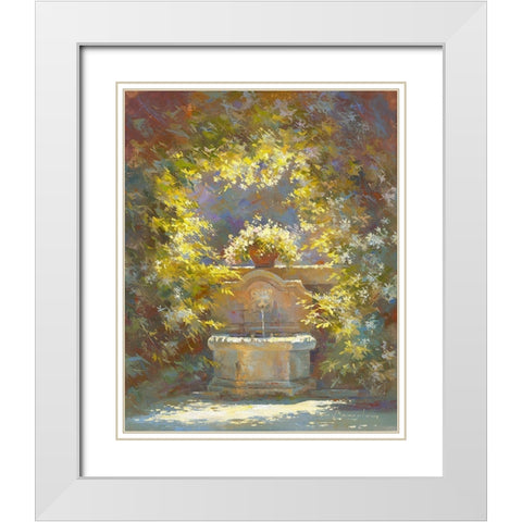 Fraicheur au Baux de Provence White Modern Wood Framed Art Print with Double Matting by Messely, Johan