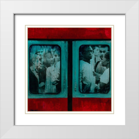 This Way White Modern Wood Framed Art Print with Double Matting by Streicher, Tibo