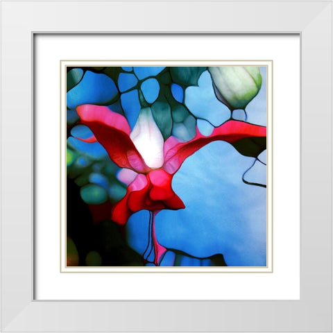 Blutenzauber White Modern Wood Framed Art Print with Double Matting by Schmidt, Renate M.