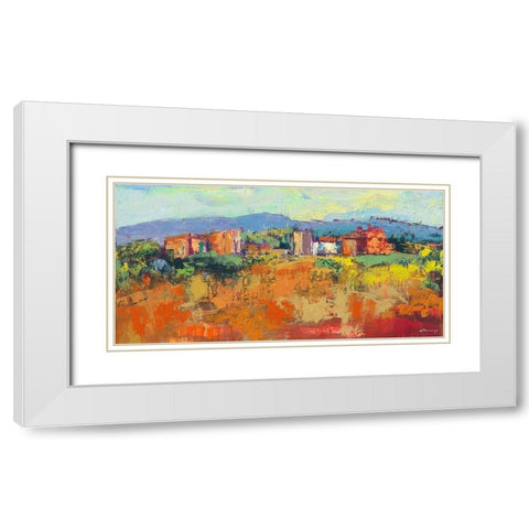 Casa Blanca Palma White Modern Wood Framed Art Print with Double Matting by Camargo, Jesus P.