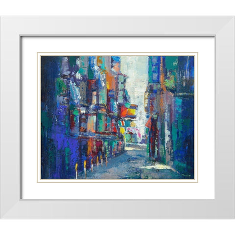 de Palma White Modern Wood Framed Art Print with Double Matting by Camargo, Jesus P.