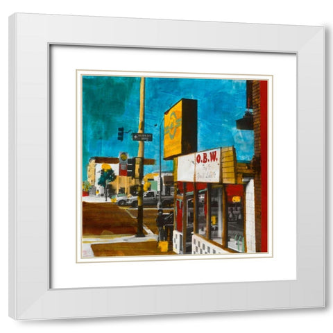 OBW White Modern Wood Framed Art Print with Double Matting by Olukman, Ayline